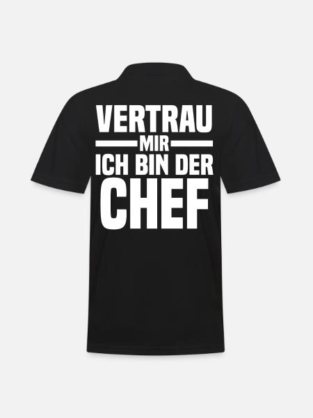 Arbeit Kollegen Büro Teamleiter Führungskraft Chef - Männer Poloshirt - Schwarz