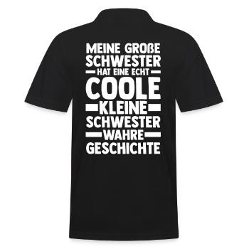 Geschwister Schwestern Schwester - Männer Poloshirt - Schwarz - Hinten - Kai (181cm)
