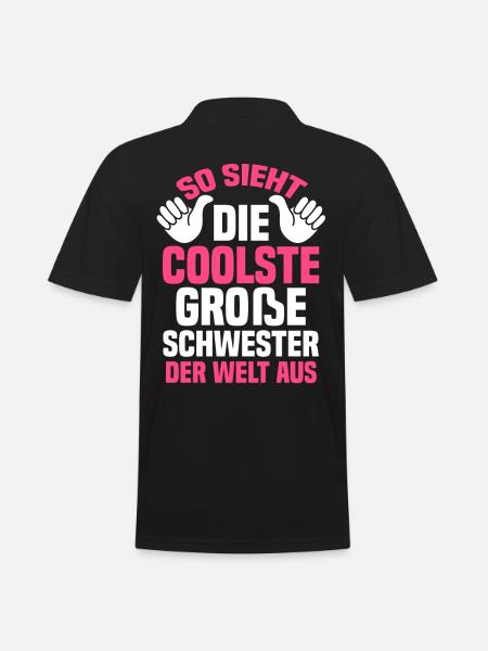 Geschwister Schwestern Schwester - Männer Poloshirt - Schwarz