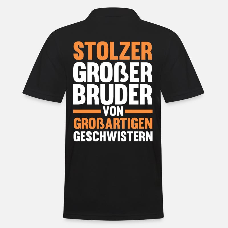 Geschwister Brüder Bruder - Männer Poloshirt - Schwarz