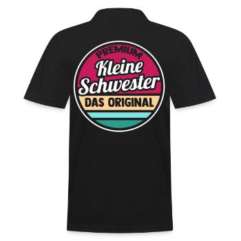 Geschwister Schwestern Schwester - Männer Poloshirt - Schwarz - Hinten - Kai (181cm)