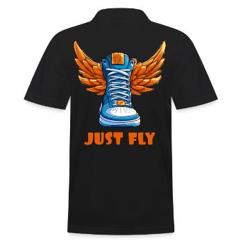 Sneaker sneaker with wings - Men's Polo Shirt - black - Back - Kai (181cm)