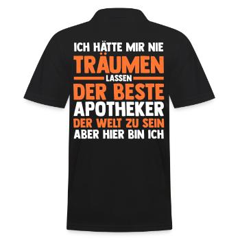 Apotheke Pharmazie Mediziner Apotheker - Männer Poloshirt - Schwarz - Hinten - Kai (181cm)