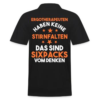 Ergotherapie Ergotherapeut - Männer Poloshirt - Schwarz - Hinten - Kai (181cm)