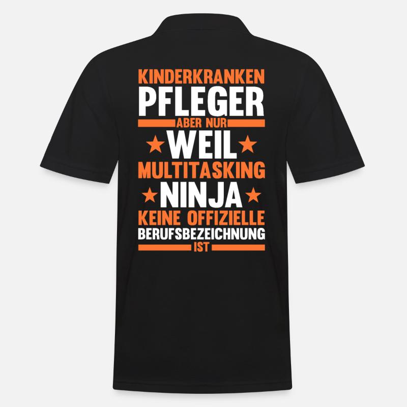 Pfleger Pflegekraft Kinderkrankenpfleger - Männer Poloshirt - Schwarz