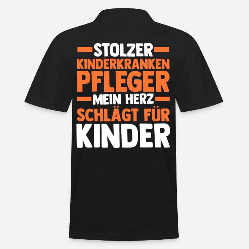 Pfleger Pflegekraft Kinderkrankenpfleger - Männer Poloshirt - Schwarz