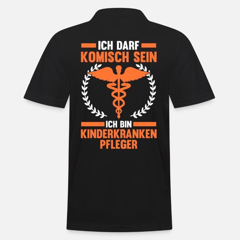 Pfleger Pflegekraft Kinderkrankenpfleger - Männer Poloshirt - Schwarz