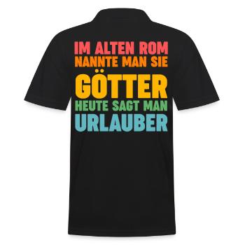 Sommerurlaub Urlauber Urlaub - Männer Poloshirt - Schwarz - Hinten - Kai (181cm)