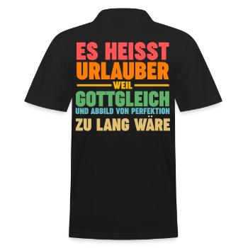 Sommerurlaub Urlauber Urlaub - Männer Poloshirt - Schwarz - Hinten - Kai (181cm)
