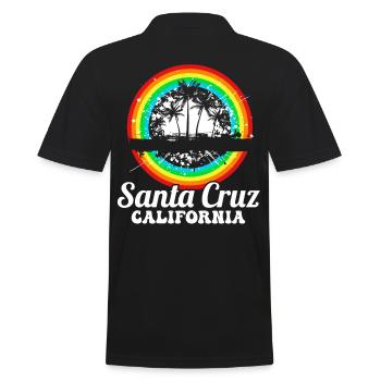 Surf en Californie Santa Cruz - Polo Homme - noir - Dos - Kai (181cm)