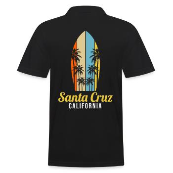 Surf en Californie Santa Cruz - Polo Homme - noir - Dos - Kai (181cm)