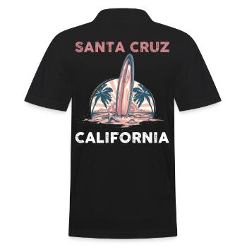Surf en Californie Santa Cruz - Polo Homme - noir - Dos - Kai (181cm)