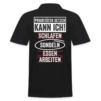 Sondler Sondeln Sondel Sondengänger - Männer Poloshirt - Schwarz - Hinten - Kai (181cm)