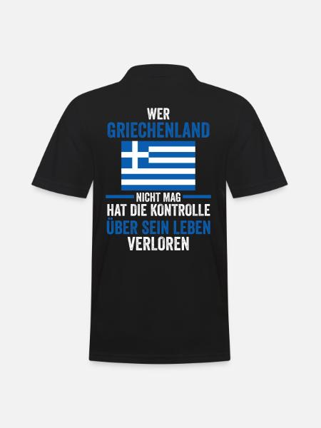 Griechen Grieche Griechenland - Männer Poloshirt - Schwarz