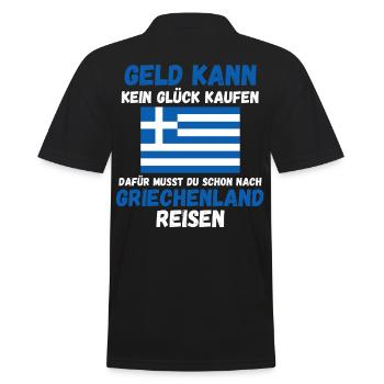 Griechen Grieche Griechenland - Männer Poloshirt - Schwarz - Hinten - Kai (181cm)