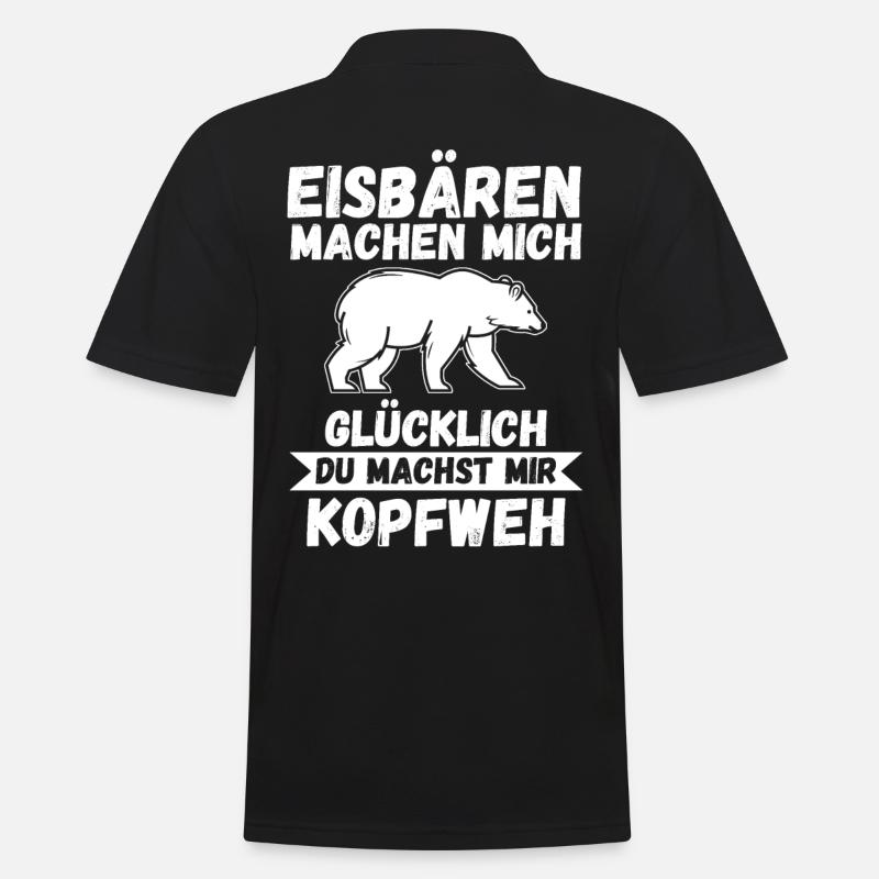 Eisbär Eisbären - Männer Poloshirt - Schwarz