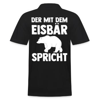 Eisbär Eisbären - Männer Poloshirt - Schwarz - Hinten - Kai (181cm)