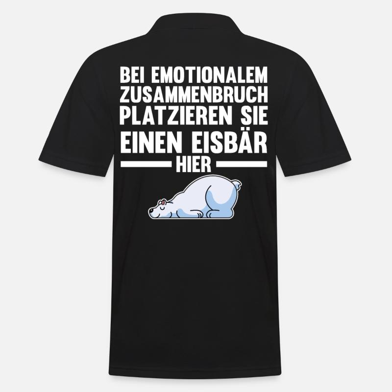 Eisbär Eisbären - Männer Poloshirt - Schwarz