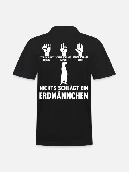 Erdmännchen - Männer Poloshirt - Schwarz