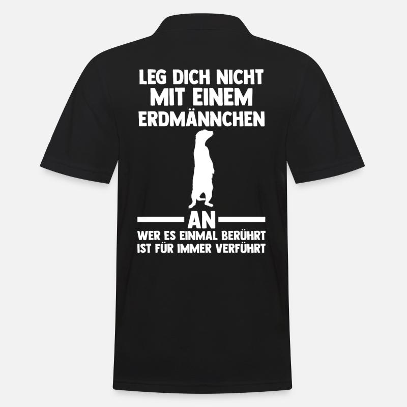 Erdmännchen - Männer Poloshirt - Schwarz
