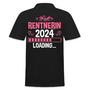 Rentnerin 2024 Pension Ruhestand Rente - Männer Poloshirt - Schwarz - Hinten - Kai (181cm)