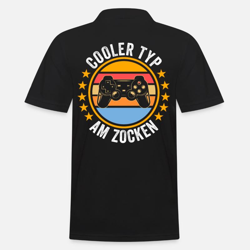 Zocker Zocken Gamer - Männer Poloshirt - Schwarz