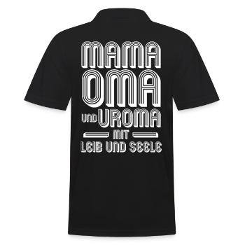Mutter Mama Oma Uroma - Männer Poloshirt - Schwarz - Hinten - Kai (181cm)