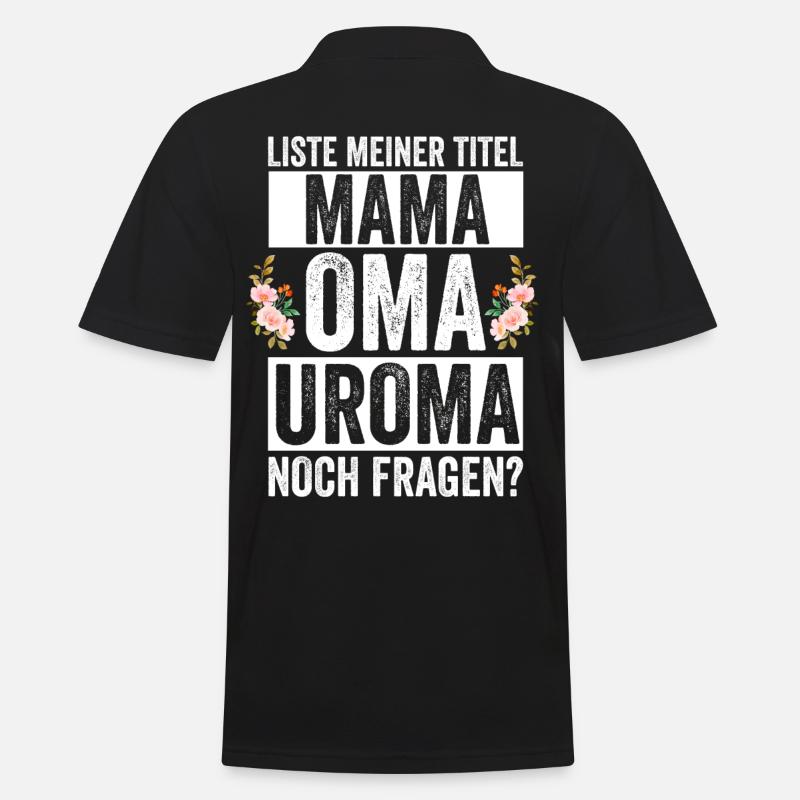 Mutter Mama Oma Uroma - Männer Poloshirt - Schwarz