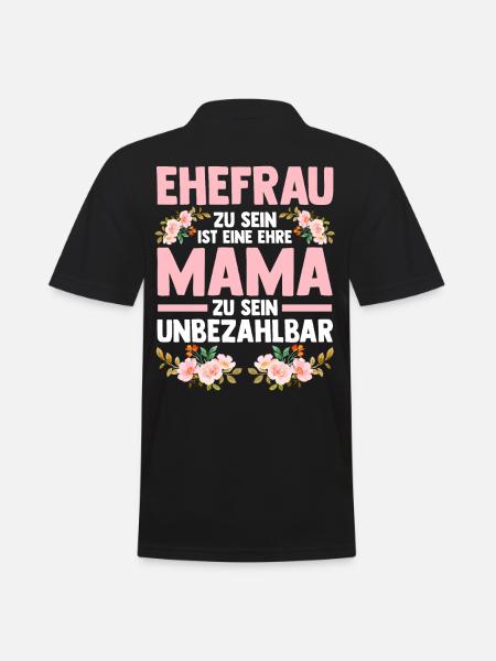 Ehefrau Mutter Mama - Männer Poloshirt - Schwarz