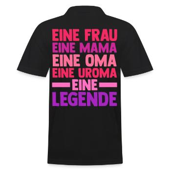 Mutter Mama Oma Uroma - Männer Poloshirt - Schwarz - Hinten - Kai (181cm)