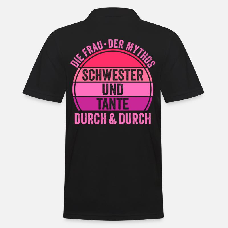 Schwester und Tante - Männer Poloshirt - Schwarz