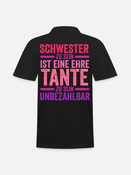 Schwester und Tante - Männer Poloshirt - Schwarz