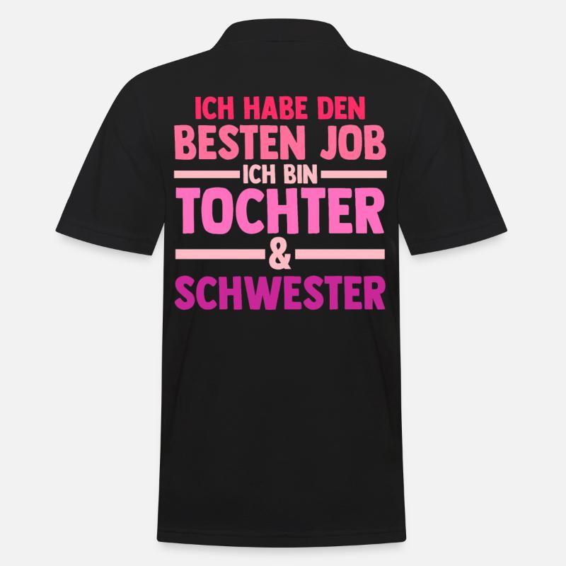 Tochter Schwester - Männer Poloshirt - Schwarz