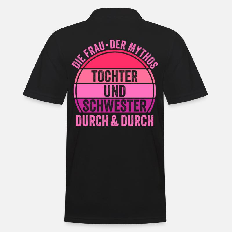 Tochter Schwester - Männer Poloshirt - Schwarz
