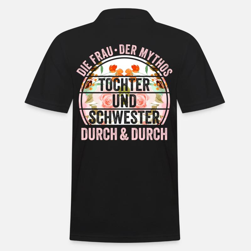 Tochter Schwester - Männer Poloshirt - Schwarz