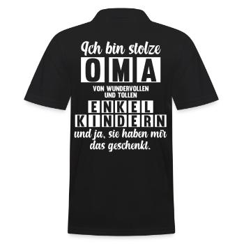 Großmutter Enkelkinder Oma - Männer Poloshirt - Schwarz - Hinten - Kai (181cm)