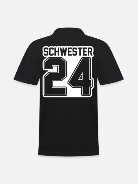 Werdende Schwester 2024 - Männer Poloshirt - Schwarz