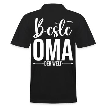 Großmutter Beste Oma - Männer Poloshirt - Schwarz - Hinten - Kai (181cm)