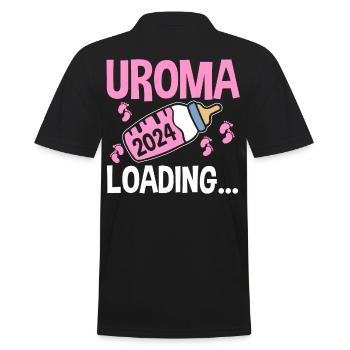 Urgroßmutter 2024 Uroma - Männer Poloshirt - Schwarz - Hinten - Kai (181cm)