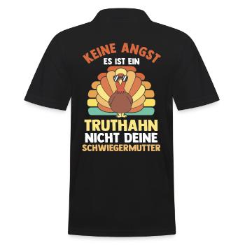Truthuhn Truthahn - Männer Poloshirt - Schwarz - Hinten - Kai (181cm)