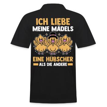 Truthuhn Truthahn - Männer Poloshirt - Schwarz - Hinten - Kai (181cm)