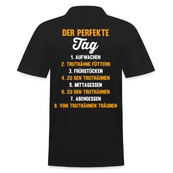 Truthuhn Truthahn - Männer Poloshirt - Schwarz - Hinten - Kai (181cm)