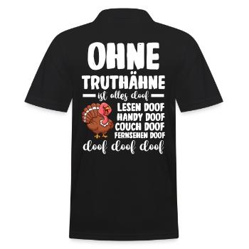 Truthuhn Truthahn - Männer Poloshirt - Schwarz - Hinten - Kai (181cm)
