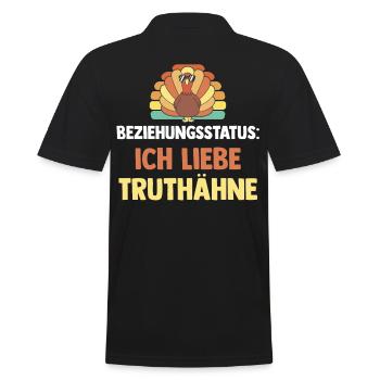 Beziehungsstatus Truthuhn Truthahn - Männer Poloshirt - Schwarz - Hinten - Kai (181cm)