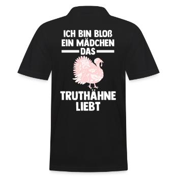 Truthuhn Truthahn - Männer Poloshirt - Schwarz - Hinten - Kai (181cm)