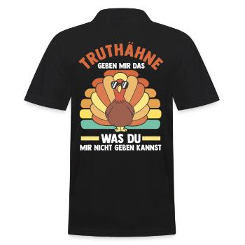 Truthuhn Truthahn - Männer Poloshirt - Schwarz - Hinten - Kai (181cm)