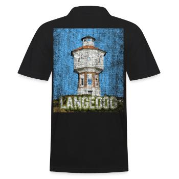 Island of Langeoog Longing - Men's Polo Shirt - black - Back - Kai (181cm)