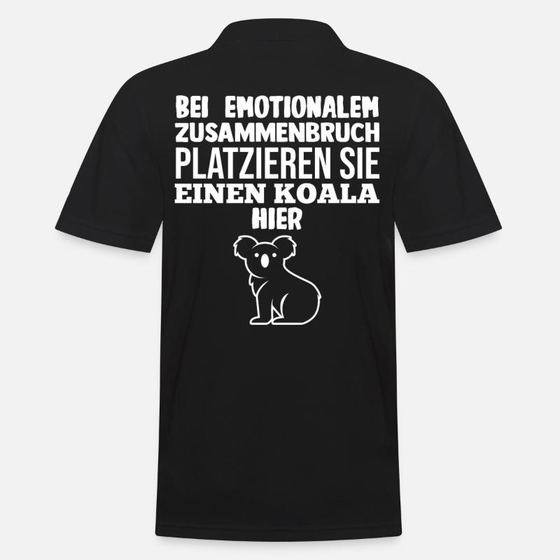 Koalabär Koala - Männer Poloshirt - Schwarz