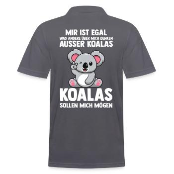Koalabär Koala - Männer Poloshirt - Anthrazit - Hinten - Nico (186cm)