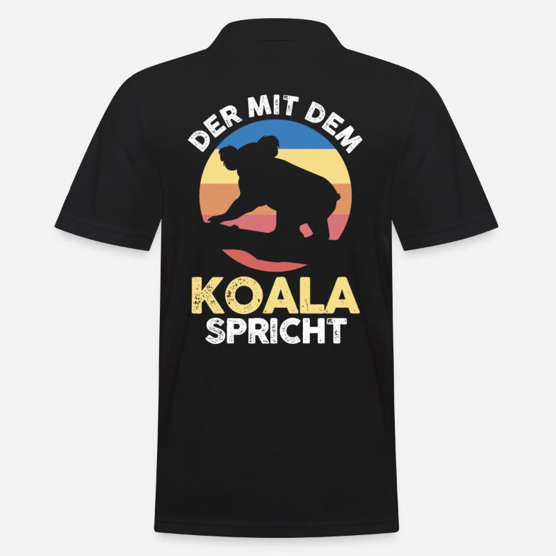 Koalabär Koala - Männer Poloshirt - Schwarz